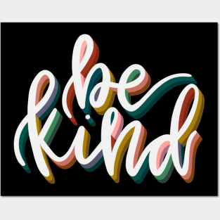 Be Kind Calligraphy Lettering Quote Posters and Art